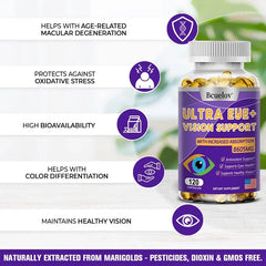 Advanced Eye Vitamin Supplement for Macular Health and Dry Eyes - Supports Eye Strain, Stress, Night Vision