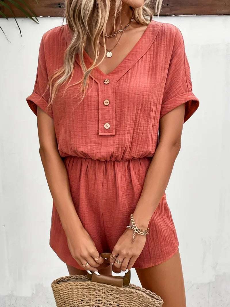 2024 Spring/Summer Amazon Foreign Trade Women's Double layered Zou Cloth Short sleeved Shorts Set Two Pieces