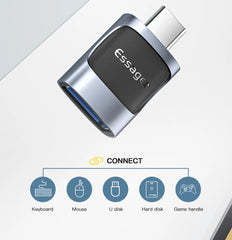 Essager USB 3.0 To Type C OTG Adapter USB A Type C Male To Micro Type C USB A Female Converter For Macbook Laptops Card Reader
