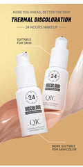 Temperature-Changing Foundation Long-Lasting Waterproof Temperature Changing Liquid Foundation Unisex Daily Portable Travel Size