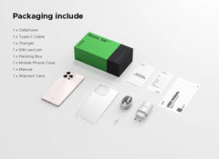 Global Version DOOGEE Note58 Pro Smartphone 6.75" HD+ Display 8GB RAM 256GB ROM 6250mAh Large battery NFC Android 15 Cellphone