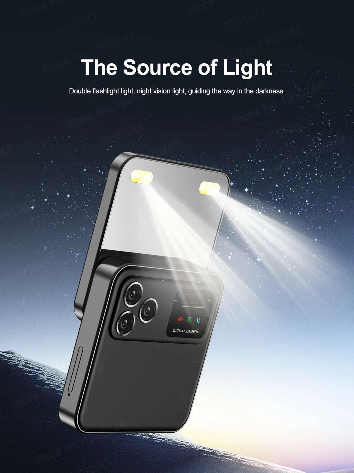 SERVO R18 PRO Side Slider Mobile Phone 2.4" Rotate Display Dual SIM Standby Magic Voice Flashlight 2G GSM Card Button Cellphones