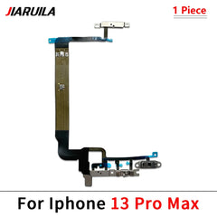 كابل مرن لتشغيل وإيقاف التشغيل لهاتف iPhone 13 14 15 Pro Max Plus Mini مع زر جانبي لرفع الصوت وأسفل وشريط مفاتيح مع كابل مرن معدني