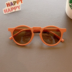 2023 New Children Round Solid Frosted Sunglasses Kids Outdoor Sun Protection Acrylic UV400 Glasses Boys Girls Polarized Glasses