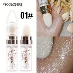 Glitter Shimmer Contour Shading Illuminator for Women Face Body Makeup Highlighter Powder White Moonlight
