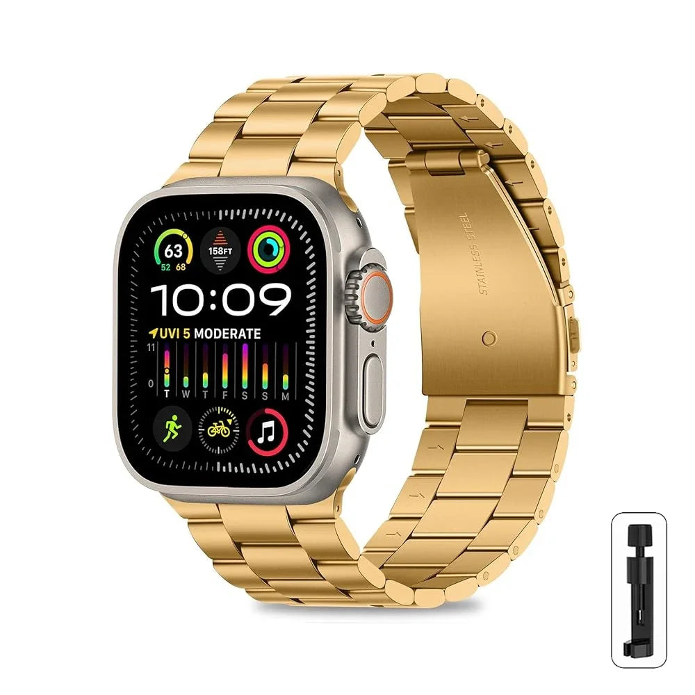 سوار من الفولاذ المقاوم للصدأ لساعة Apple Watch Ultra 2 مقاس 46 مم 49 مم 40 مم 44 مم 42 مم 41 مم 45 مم سوار IWatch Series 10 9 8 7 SE 6 5 4