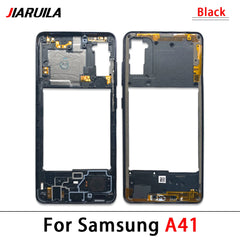 الإطار الأوسط لهاتف Samsung A41 F62 M51 M62 A7 2018 مع زر التحكم في الصوت والإطار الأمامي والإطار الأوسط وهيكل الهيكل