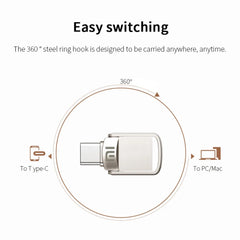 XIAOMI 2TB Metal Pendrive 2 IN 1 OTG 1TB 512GB USB Flash Drives Type C 2TB USB3.2 Pen Drive Memory Stick Type C For Cellphone PC