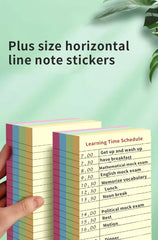200sheets Line Sticky Notes 4 Colors Portable Student Note Marker Writing Sticky Notes Self-Adhesive Easy To Apply Notepad
