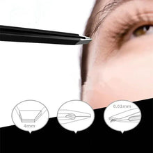 Precision slant-tip eyebrow tweezers, stainless steel tip on black handle