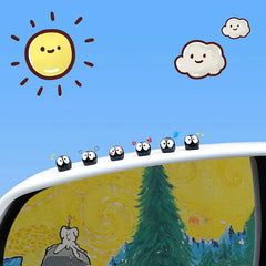 12 Pcs Cute Soot Sprites Automotive Interior Decoration Accessories for Car Rearview Mirror and Dashboard Funny Ornament Gifts