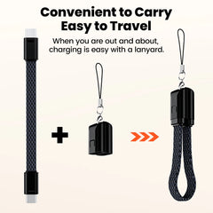 Olaf 60W USB Type C to Type C Cable Data Short Cable For iPhone 15 16 Samsung Xiaomi Fast Charging USB C to ios Cable Keychain