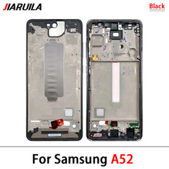 NEW For Samsung A33 A52 A52S A72 A52 5G A54 A73 Front Housing LCD Frame Bezel Plate Replacement Repair Part With Side Button