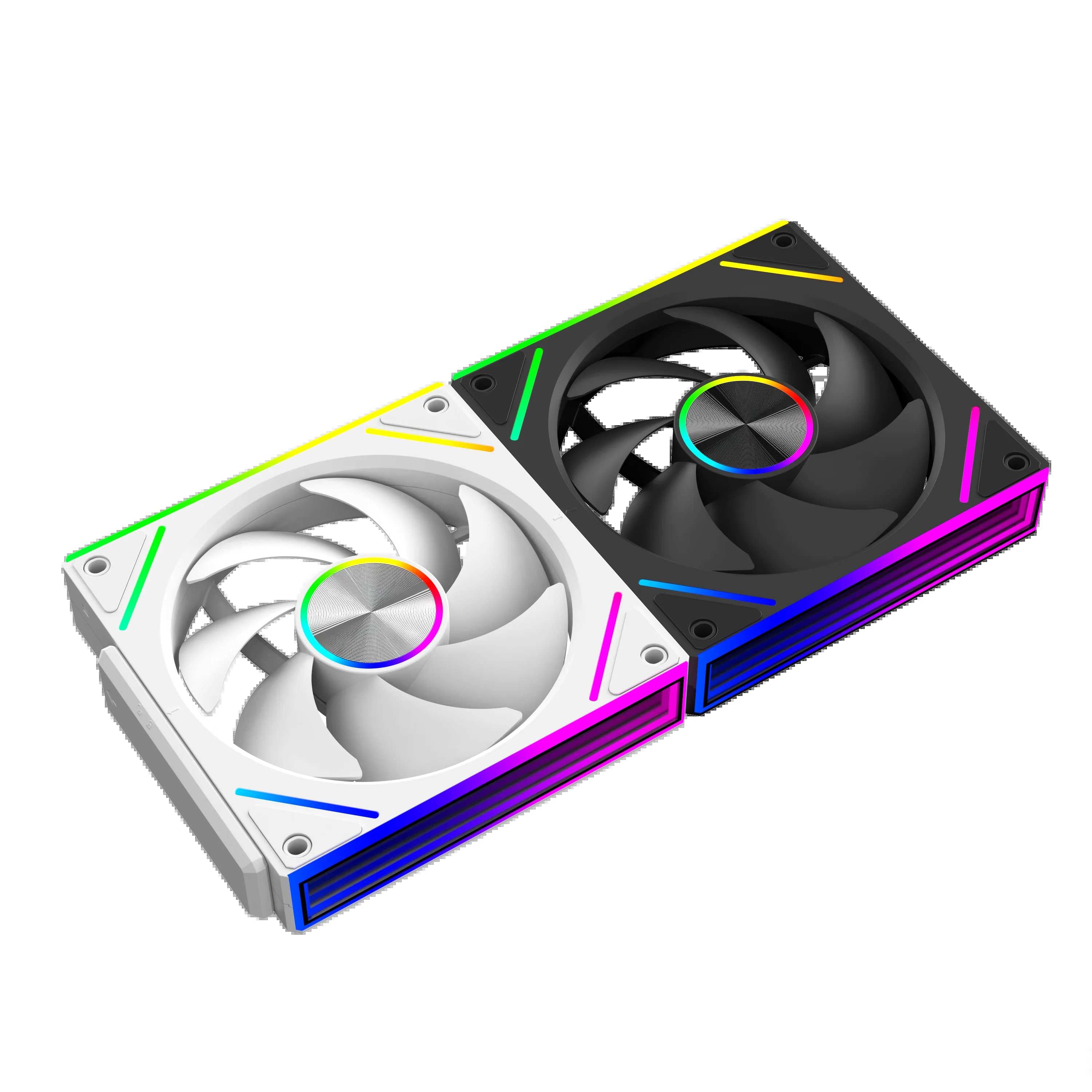 UPSIREN WF-3 120mm Wire-free splicing case fan motherboard light synchronization 4PIN PWM Center axis CD texture design 12CM