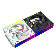 UPSIREN WF-3 120mm Wire-free splicing case fan motherboard light synchronization 4PIN PWM Center axis CD texture design 12CM