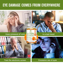 Lutein and Zeaxanthin Supplement-Relieve Eye Fatigue, Dryness, Yellow Spots, Cardiovascular Health Eye Vitamins for Adults