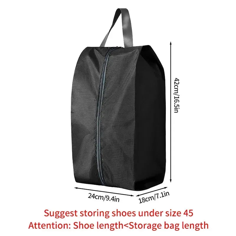 Portable Shoe Storage Bags Travel Shoe Cover Pouch Waterproof Pocket Unisex Zipper Organizer Bag Moistureproof Shoe Storage Pack - Mumzar