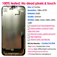 180days Warranty GX OLED For iPhone 14 Plus Screen Replacement Phone Mobile Display Touch Digitizer Assembly Repair Kit LCD