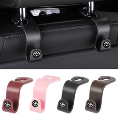 Car Logo Seat Hook Multi-function Seatback Storage Hanger Accessories For Toyota Gazoo Racing Crown Corolla YARIS L Auris Hilux