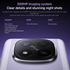 Xiaomi Redmi Note 14 Pro+ Plus 5G Global Version Cell Phone 200MP AI Camera Snapdragon 7s Gen 3 120W HyperCharge 1.5K 120Hz IP68