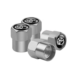 4PCS Car Badge Wheel Tires Valve Caps Metal Tyre Dust Covers For Toyota Fortuner Chr Verso Prius Hiace Trd Yaris Corolla Camry