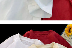 ex Pure Cotton ort Sve T-irt fiti Letter Print Casual Faionable UV Protection Coating Tag Removed Clothing