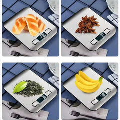 Digital Kitchen Scale LED Display 5kg/1g Stainless Steel Panel Electronic Scales Home Jewelry Food Snacks Weighing Baking Tools