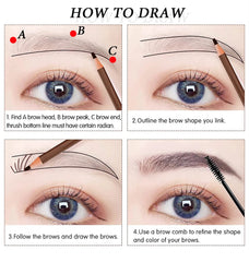 Tear Off Pull Line Eyebrow Pencil, Not Sharpen Need Eyebrow Pencil, Natural Color Rendering, Sweat Proof And Smudge Proof Eyebro
