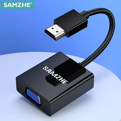 محول VGA متوافق مع HDMI بدقة 1080 بكسل من SAMZHE مع كابل صوت وفيديو مزود بمصدر طاقة ومخرج صوت للشاشة PS3 PS4 XBOX