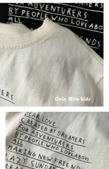 2025 Summer Loose Baby Letter Print Short Sleeves T-Shirt Children Boy Girl Fashion Cotton Tees Kid Casual Tops Toddler T-Shirts