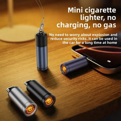 Type C Mini Lighter Blow-to-Ignite Auto Shut-Off for Air Travel Outdoor No Battery No Flame USB C Cigarette Lighter Adapter