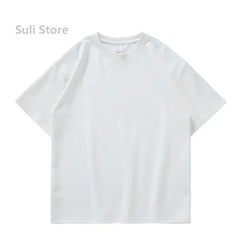 600g Heavy-duty Cotton Short Sleeved T-shirt for Men's Fashion Pure Cotton Thickened Short Sleeved Half Sleeved Tee