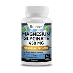 Magnesium Glycinate, Muscle & Nerve Health, Enzyme Function, Non-GMO, Vegetarian, Gluten-Free 450 Mg