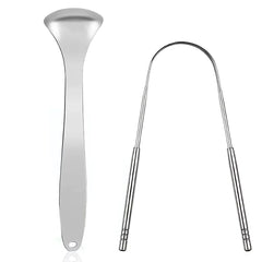 1pcs/2pcs/3pcs Metal Tongue Scraper Cleaner for Adults & Kids, Portable Stainless Steel Tongue Scrapers Brushes for Removing