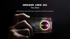 هاتف Ulefone Armor Mini 20 4G 4.7" Rugged Phone 64MP Night Camera Android 14 Smartphone 6200mAh Mobile Phone NFC 16GB+256GB 33W G99