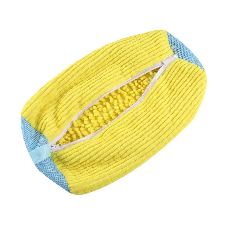 2/1PCS Shoe Washing Bag Washing Machine Laundry Bags with Zipper Closure Shoes Cleaning Bags Shoes Laundry Fluffy Fibers Sneaker