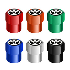 4Pcs/set Alloy Car Tire Valve Stem Air Caps Anti-theft Airtight Cover For Toyota Camry Yaris Hilux Prius Avensis Auris Corolla
