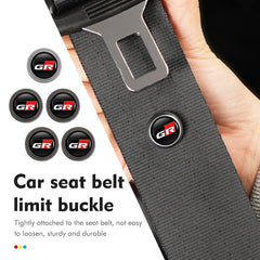 Car Safety Belt Stopper Spacing Limit Buckle Clip Retainer For Toyota GR Sport Gazoo Racing Yaris 86 Corolla Hilux Supra