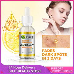 Garnier Bright Complete 30x Vitamin C Niacinamide Booster Serum Whitening Skin Tone Essence Fade Acne Mark Beauty Products 30ml