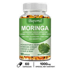 Moringa - Immune System, Energy & Metabolism Natural Anti-inflammatory Helps Detox, Fat Burn