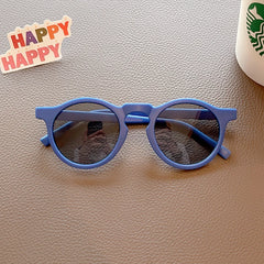 2023 New Children Round Solid Frosted Sunglasses Kids Outdoor Sun Protection Acrylic UV400 Glasses Boys Girls Polarized Glasses
