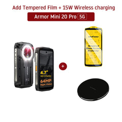 هاتف Ulefone Armor Mini 20 Pro 5G 4.7 بوصة هاتف متين 64 ميجابكسل كاميرا ليلية أندرويد 14 هاتف ذكي 6200 مللي أمبير 16 جيجابايت + 256 جيجابايت هاتف محمول LED