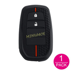 2B Silicone Car Key Case Cover Chain For Toyota Corolla Hatchback Cross Yaris Cross Prius Hilux Land Cruiser LC200 LC250 LC300