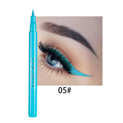 12 color rainbow DIY colored eyeliner is not easy to smudge matte eyeliner pen