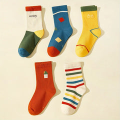 5 Pairs/Lot Cartoon Baby Socks Cute  Animal Cotton Newborn Children's Socks Girl Kids Boy Soft Knit Toddler Socks
