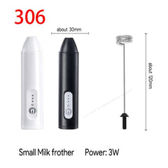 MINI Coffee Frother USB Rechargeable 3 Speeds Foam Maker Coffee Milk Mixer Electric Handle Blender Egg Beater Hot Cooking Tools