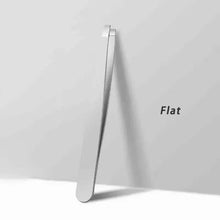 Flat-tip precision tweezers, stainless steel