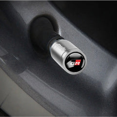 4Pcs Car Wheel Tire Valve Caps Protection Cover Auto Accessories For Toyota Fortuner Chr Verso Prius Mirai Hiace Trd Corolla GR