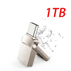 XIAOMI 2TB Metal Pendrive 2 IN 1 OTG 1TB 512GB USB Flash Drives Type C 2TB USB3.2 Pen Drive Memory Stick Type C For Cellphone PC