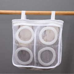 Portable Shoe Washing Bag Mesh Washing Machine Shoes Bag Anti-Deformation Zipper Laundry Bag for Travel Shoes Clothes Storage